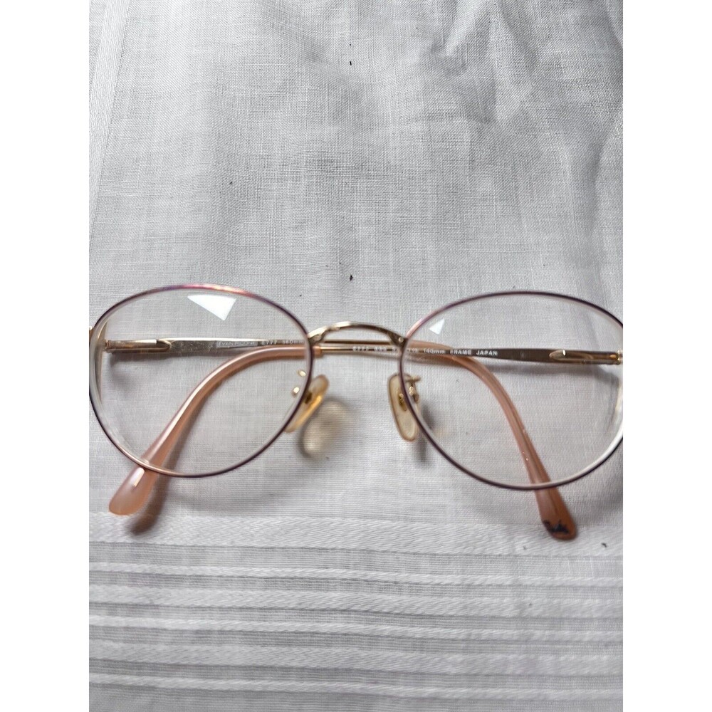 Evan Picone E777 Brown Eyeglasses Frames 52-19-140 Japan Metal Rim Frames Only